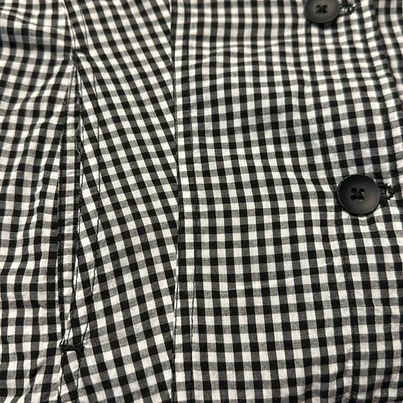 Chico’s Black and White Checkered Blouse—Size 1–100% Cotton - Picture 5 of 9